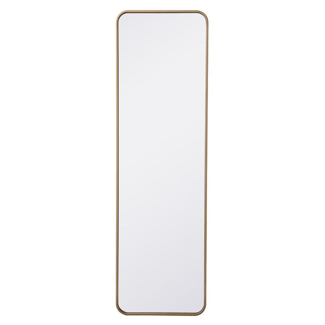 MR801860BR Evermore 18" x 60" Metal Framed Rectangular Mirror in Brass