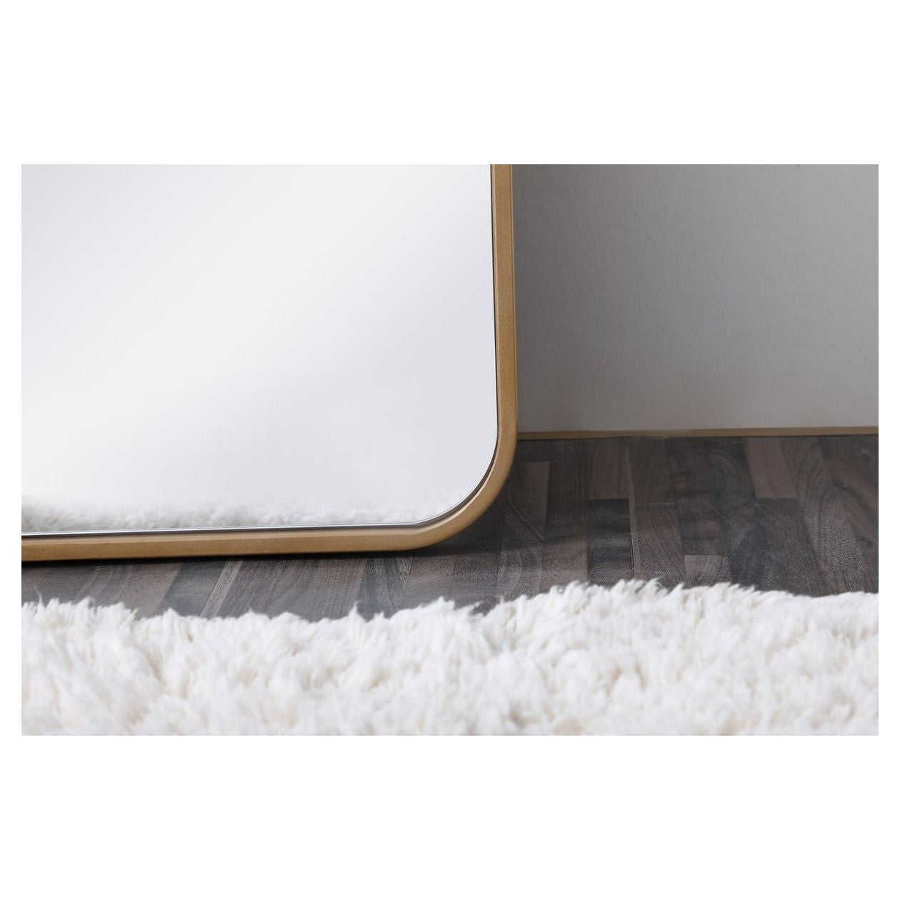 MR801860BR Evermore 18" x 60" Metal Framed Rectangular Mirror in Brass