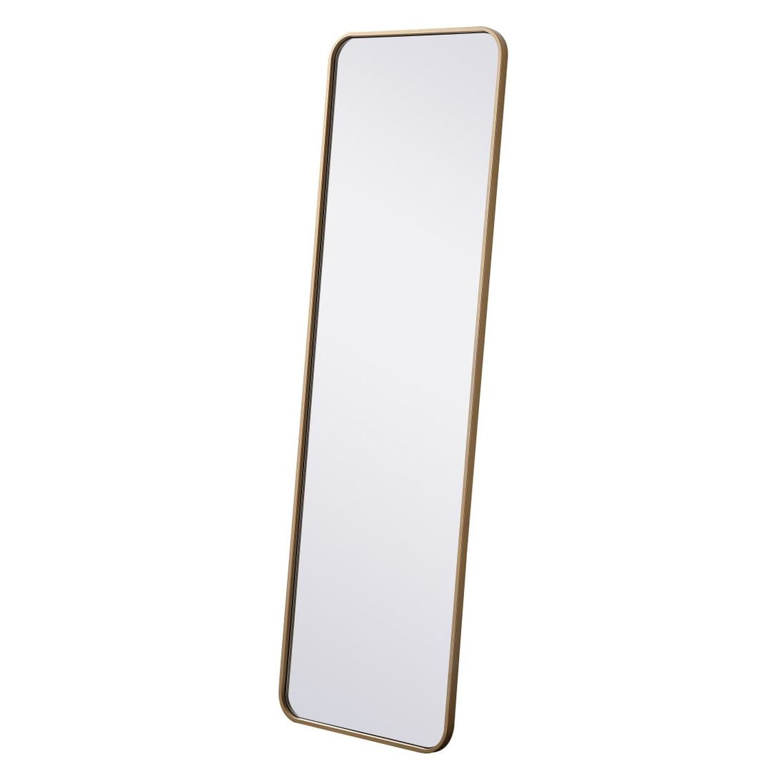 MR801860BR Evermore 18" x 60" Metal Framed Rectangular Mirror in Brass