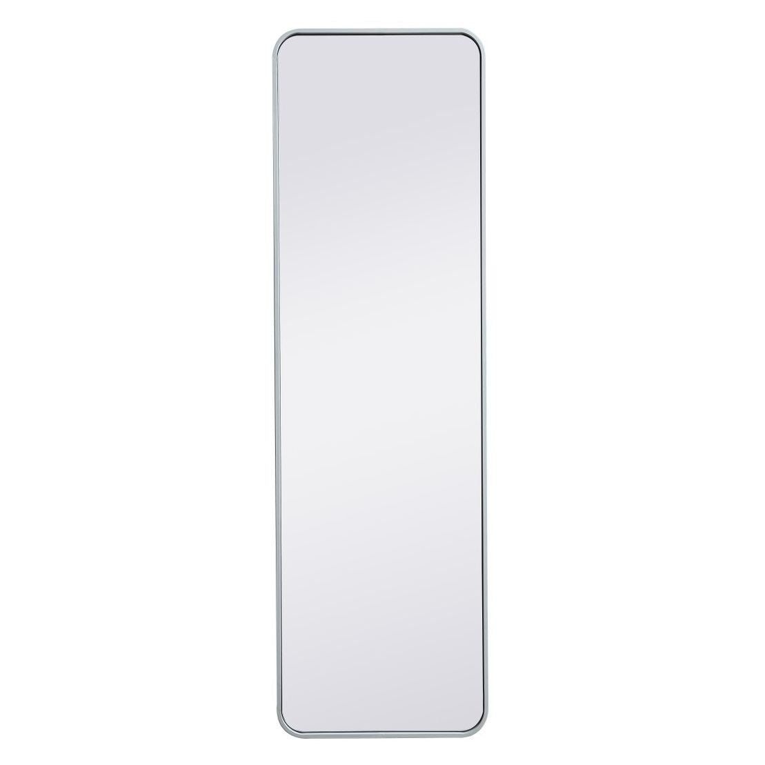 MR801860WH Evermore 18" x 60" Metal Framed Rectangular Mirror in White