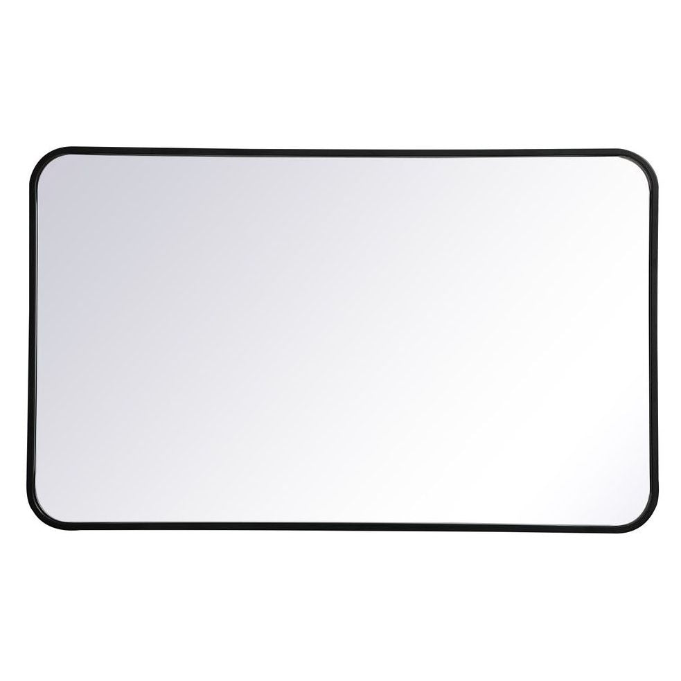 MR802236BK Evermore 22" x 36" Metal Framed Rectangular Mirror in Black
