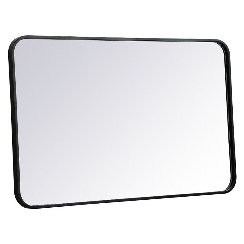 MR802236BK Evermore 22" x 36" Metal Framed Rectangular Mirror in Black