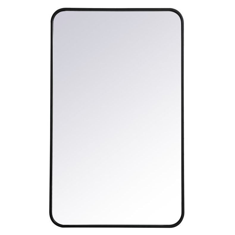 MR802236BK Evermore 22" x 36" Metal Framed Rectangular Mirror in Black