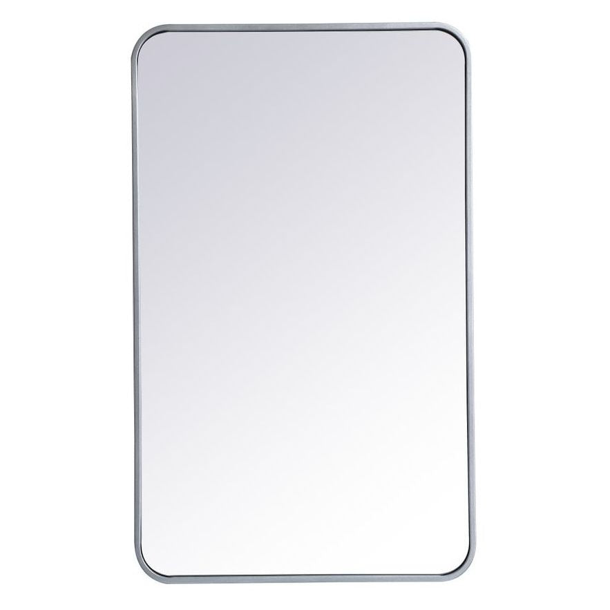 MR802236S Evermore 22" x 36" Metal Framed Rectangular Mirror in Silver