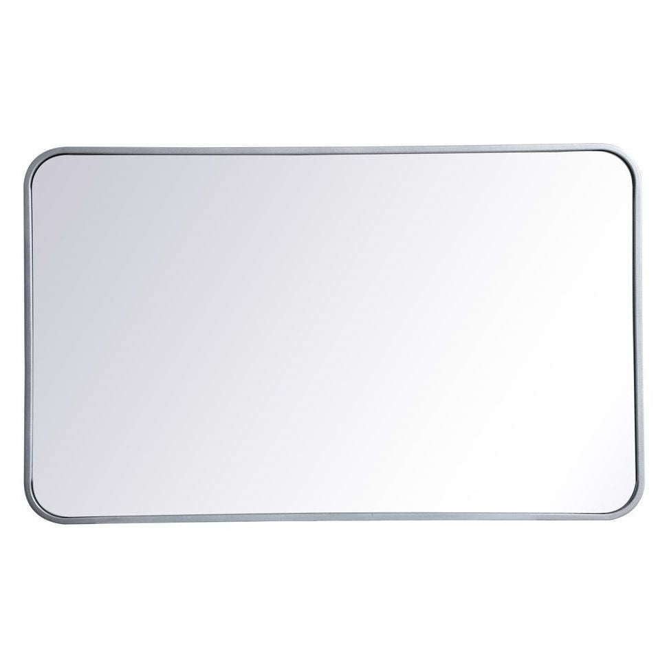 MR802236S Evermore 22" x 36" Metal Framed Rectangular Mirror in Silver