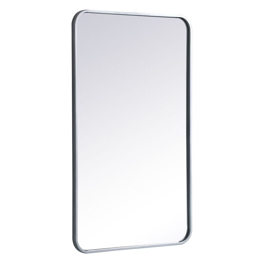 MR802236S Evermore 22" x 36" Metal Framed Rectangular Mirror in Silver