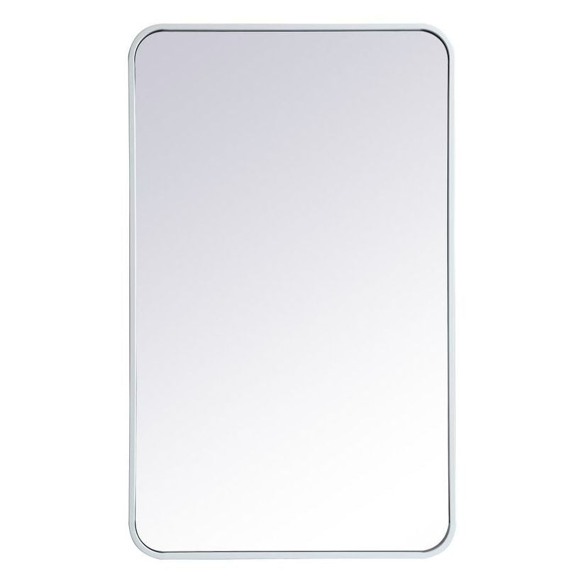 MR802236S Evermore 22" x 36" Metal Framed Rectangular Mirror in Silver