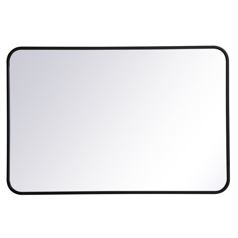 MR802436BK Evermore 24" x 36" Metal Framed Rectangular Mirror in Black