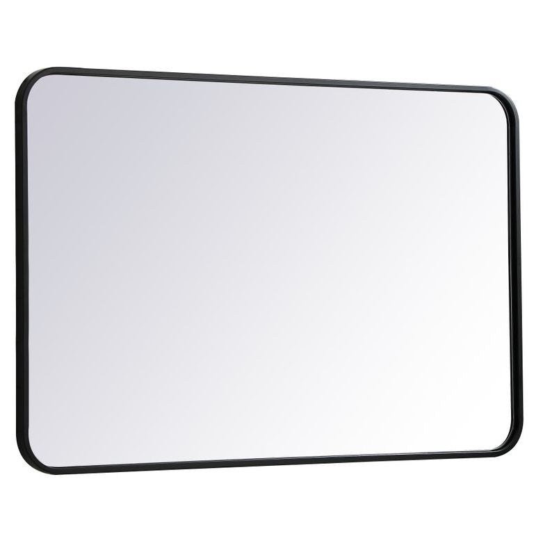 MR802436BK Evermore 24" x 36" Metal Framed Rectangular Mirror in Black