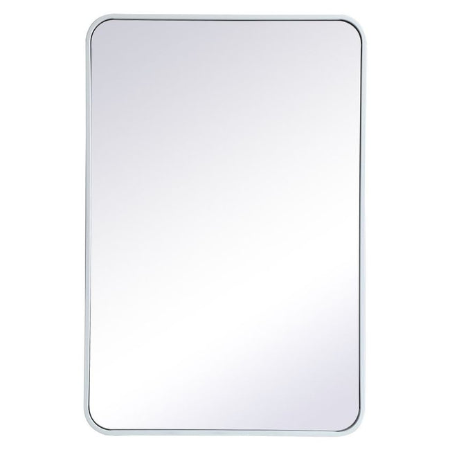 MR802436WH Evermore 24" x 36" Metal Framed Rectangular Mirror in White