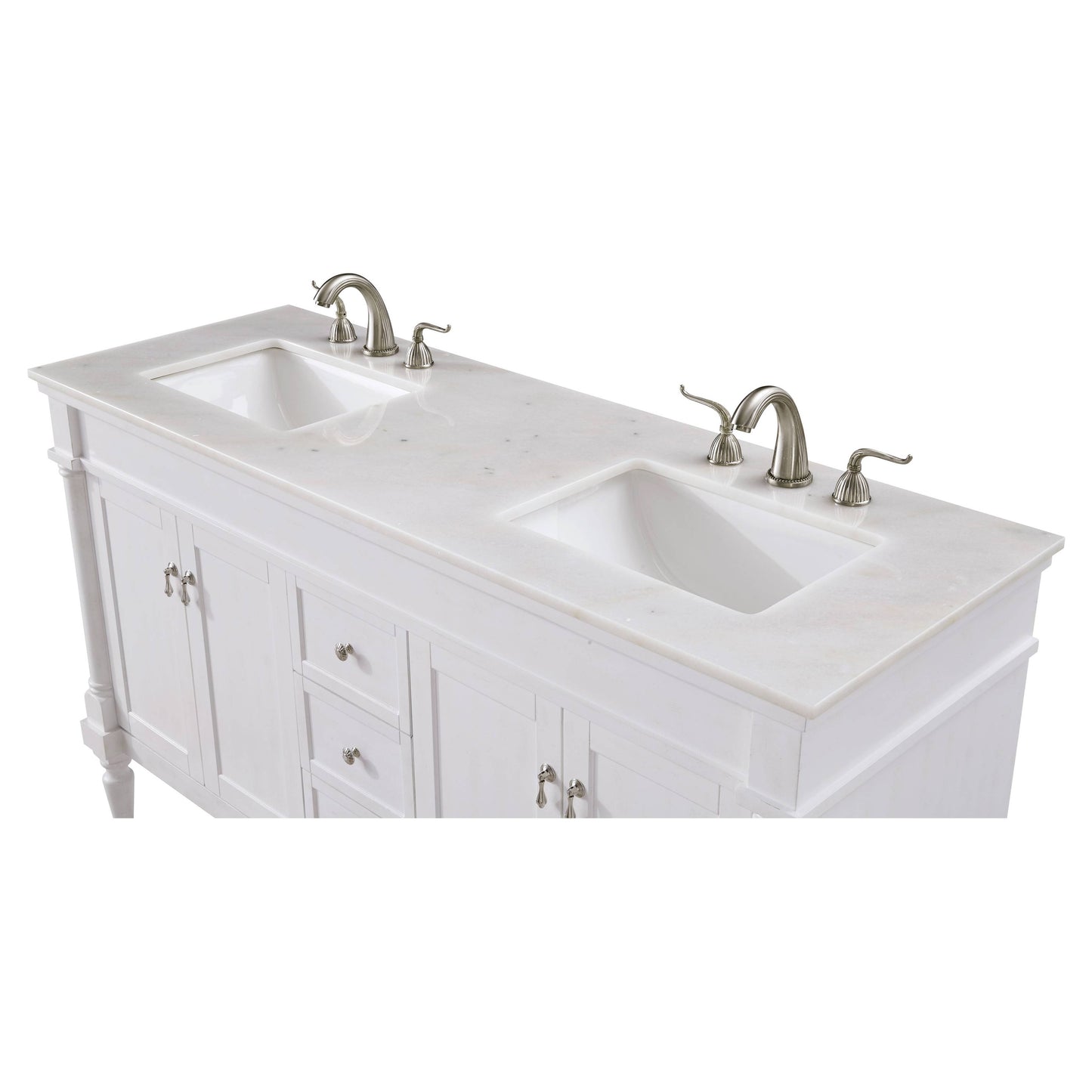 VF13060DAW 60" Single Bathroom Vanity Set in Antique White