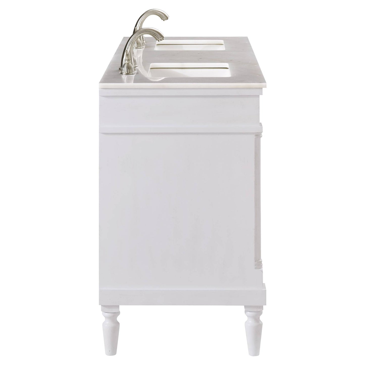 VF13060DAW 60" Single Bathroom Vanity Set in Antique White