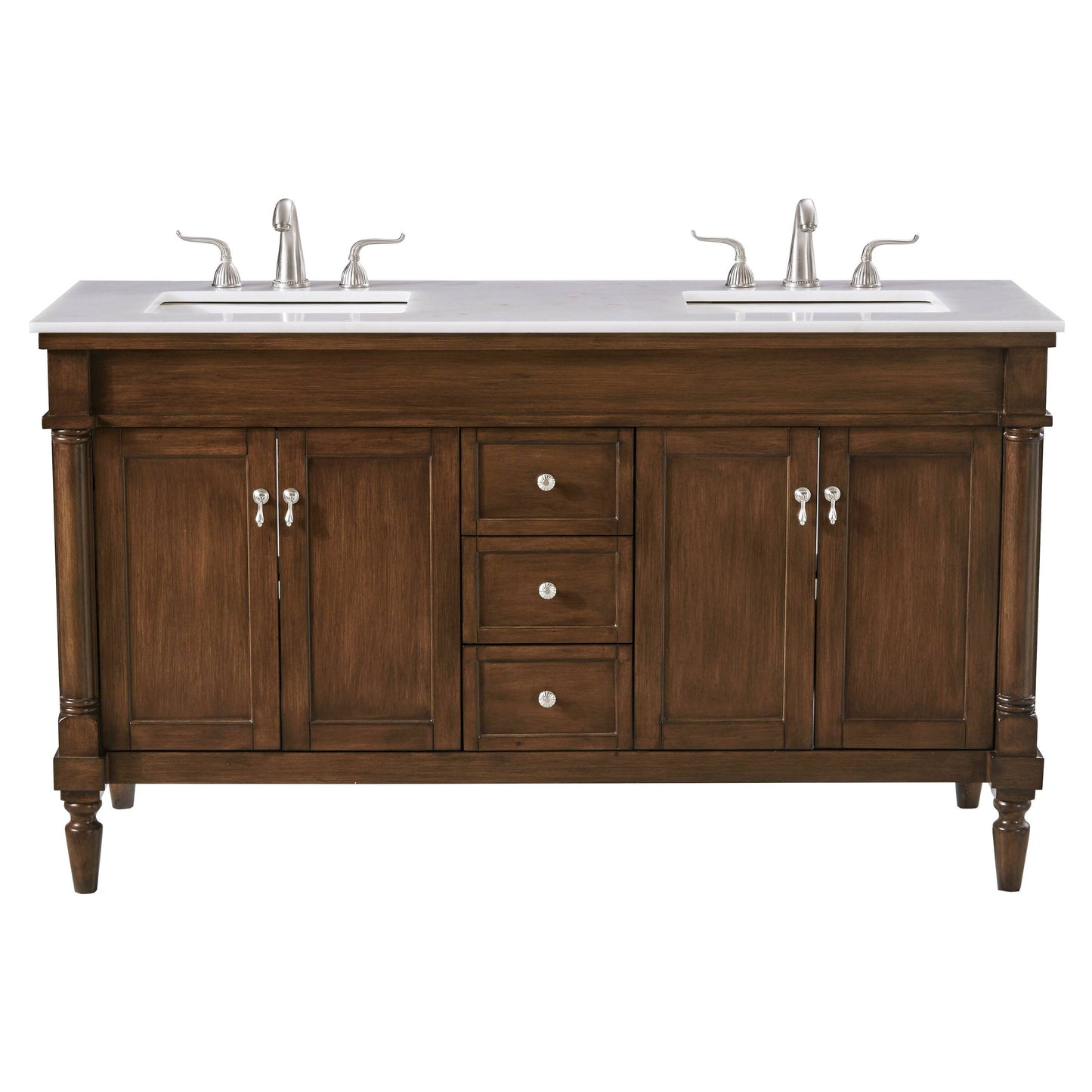 VF13060DWT 60" Single Bathroom Vanity Set in Walnut