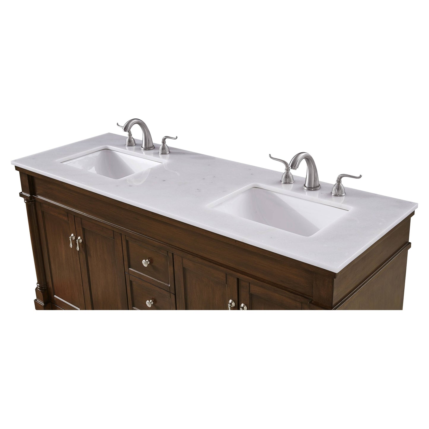 VF13060DWT 60" Single Bathroom Vanity Set in Walnut