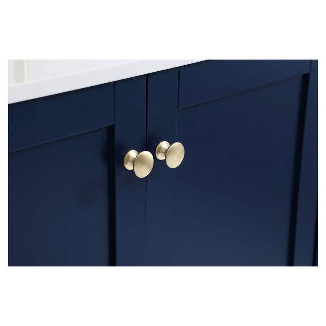 VF18042BL-BS 42" Single Bathroom Vanity in Blue With Backsplash