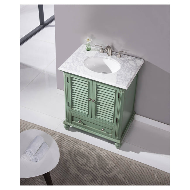 VF30530VM 30" Single Bathroom Vanity Set in Vintage Mint