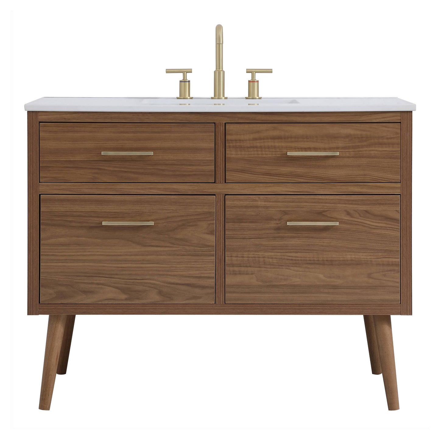 VF41042WB 42" Bathroom Vanity in Walnut Brown
