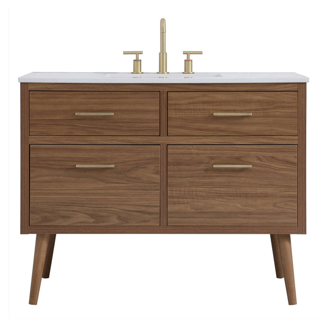 VF41042WB 42" Bathroom Vanity in Walnut Brown