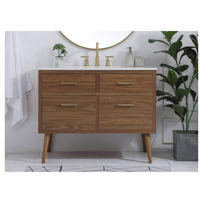 VF41042WB 42" Bathroom Vanity in Walnut Brown