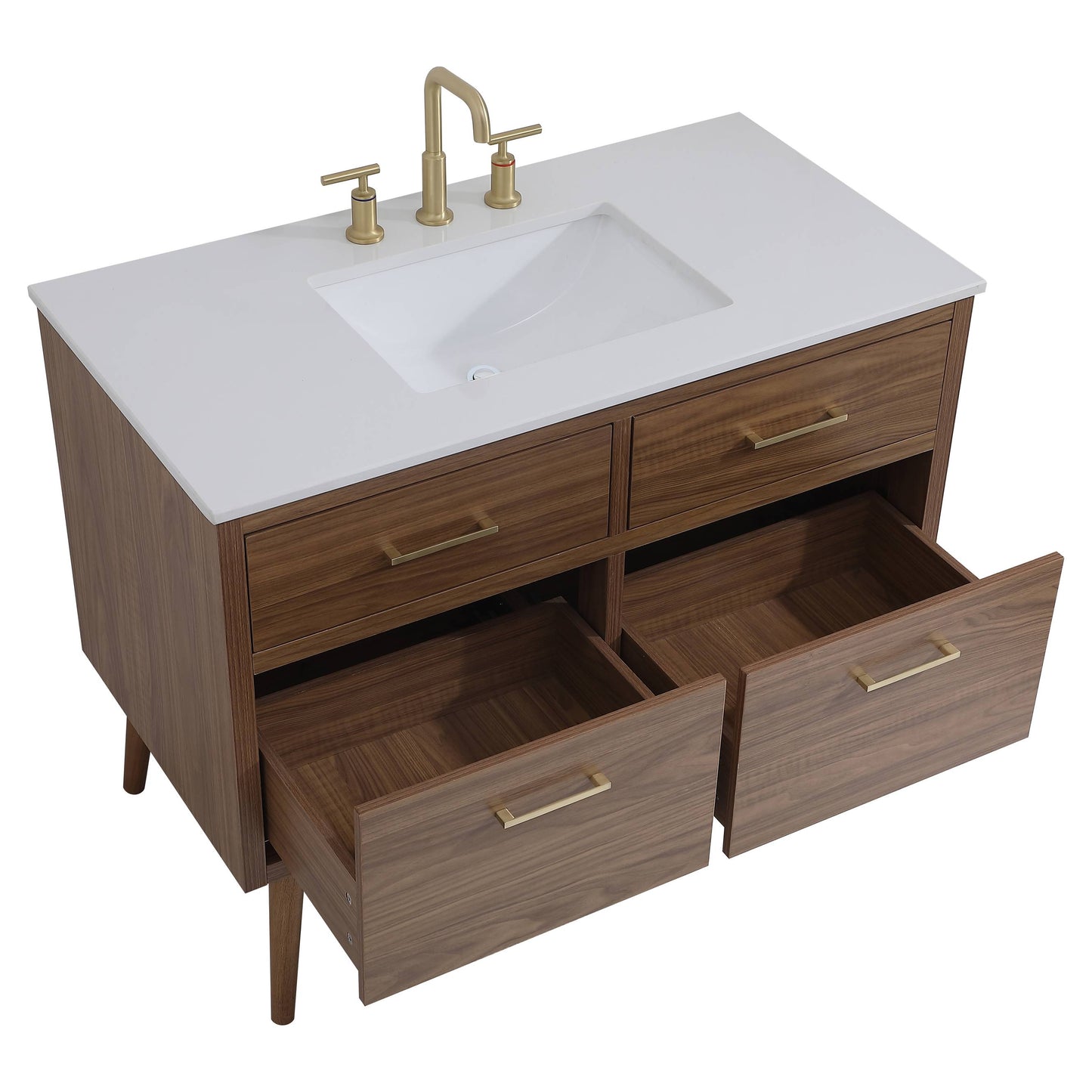 VF41042WB 42" Bathroom Vanity in Walnut Brown
