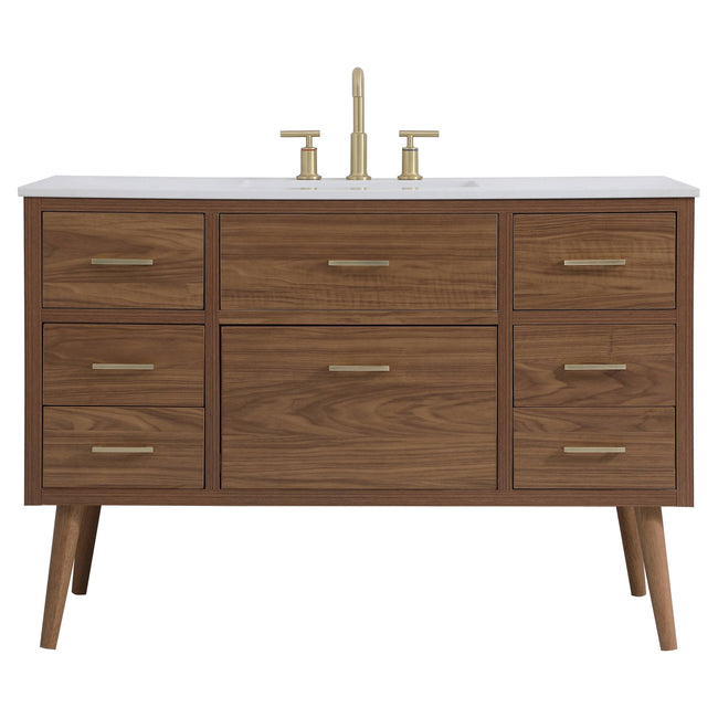VF41048WB 48" Bathroom Vanity in Walnut Brown