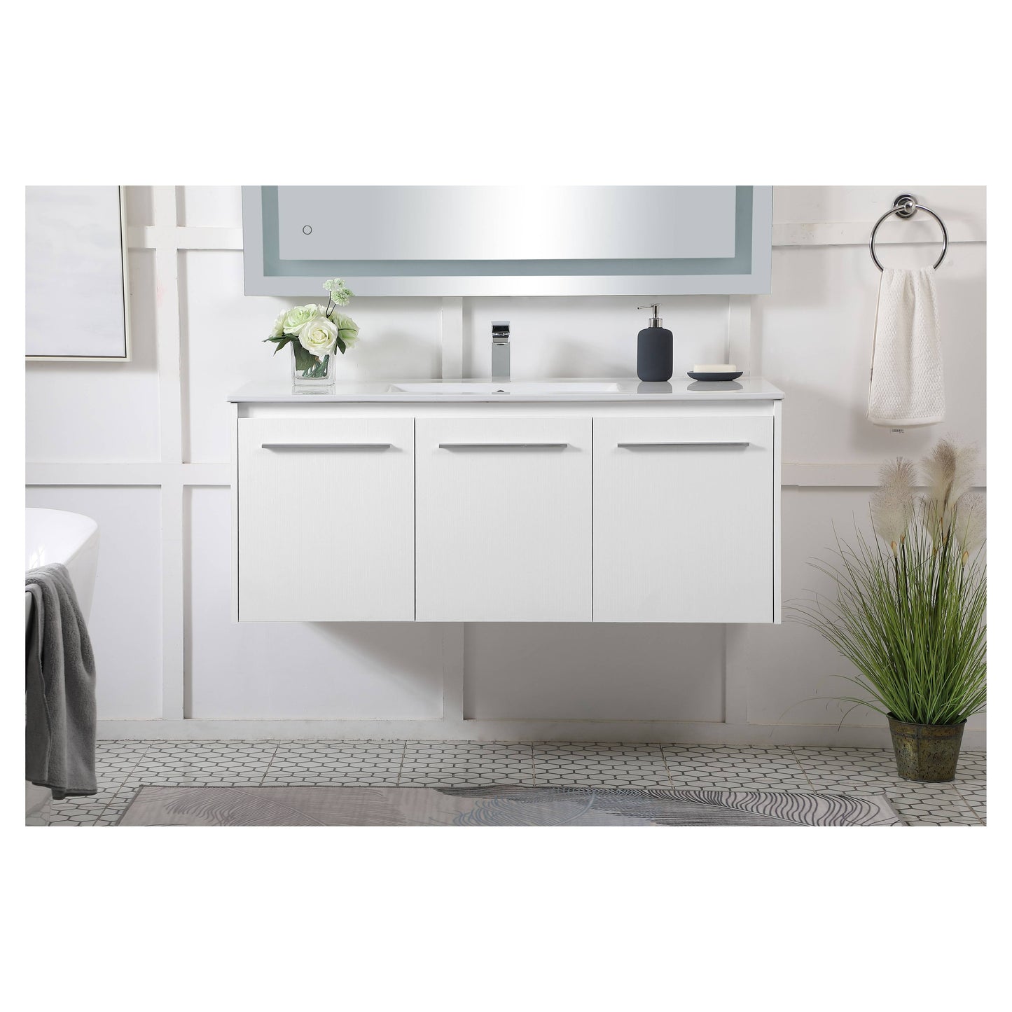 VF44040WH 40" Single Bathroom Floating Vanity in White