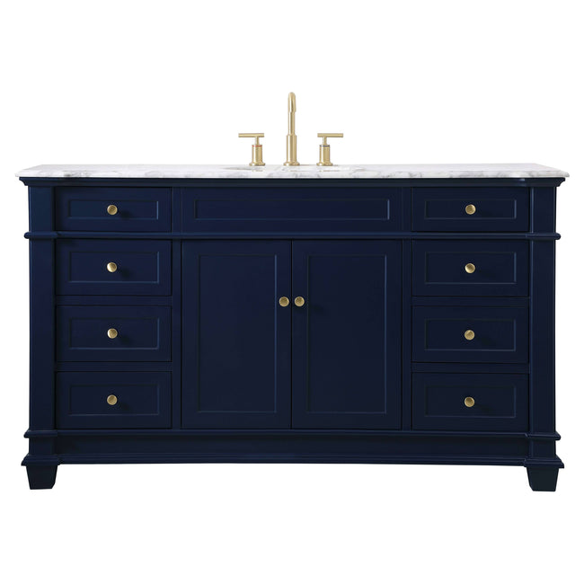 VF50060BL 60" Single Bathroom Vanity Set in Blue