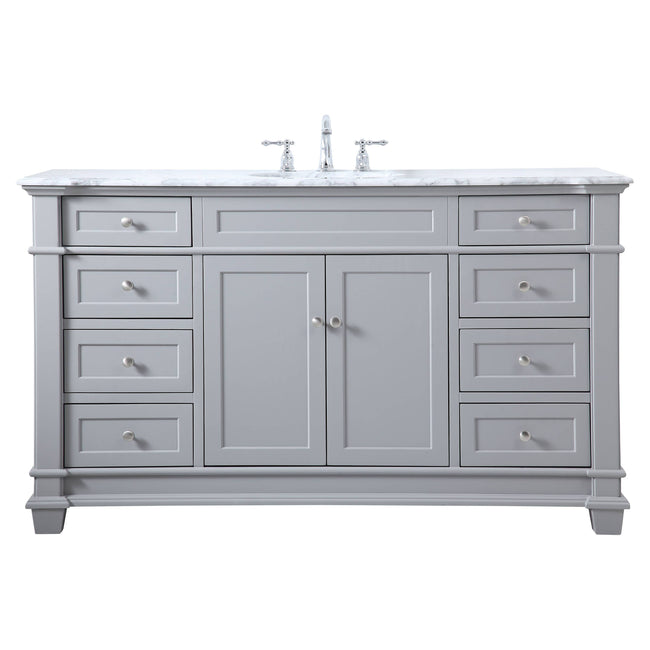 VF50060GR 60" Single Bathroom Vanity Set in Grey
