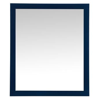 VM24236BL Aqua 42" x 36" Framed Rectangular Mirror in Blue