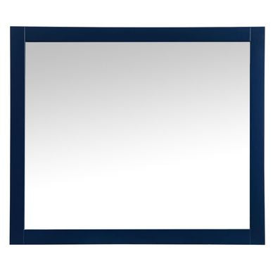 VM24236BL Aqua 42" x 36" Framed Rectangular Mirror in Blue