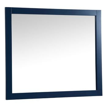 VM24236BL Aqua 42" x 36" Framed Rectangular Mirror in Blue