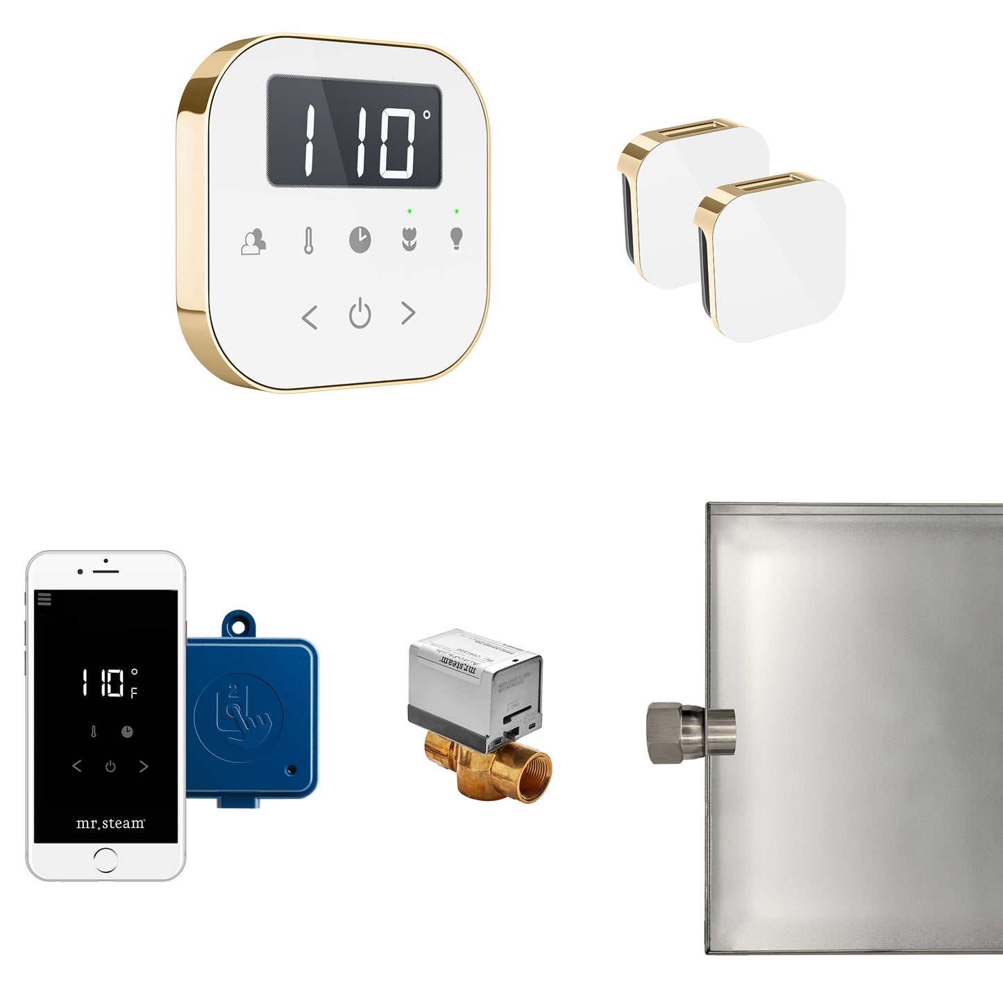AirButler Max Package White Polished Brass