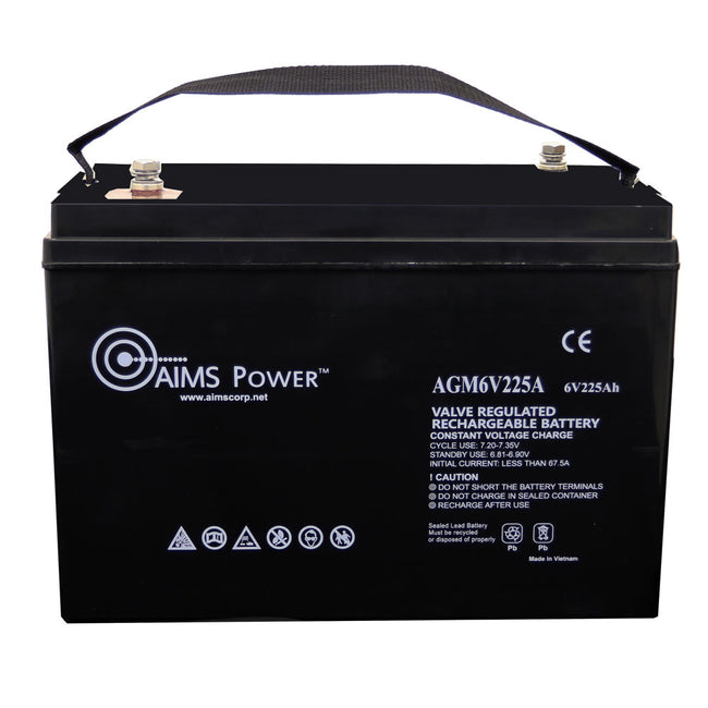 AGM6V225A - AGM 6V 225Ah Deep Cycle Heavy Duty Battery