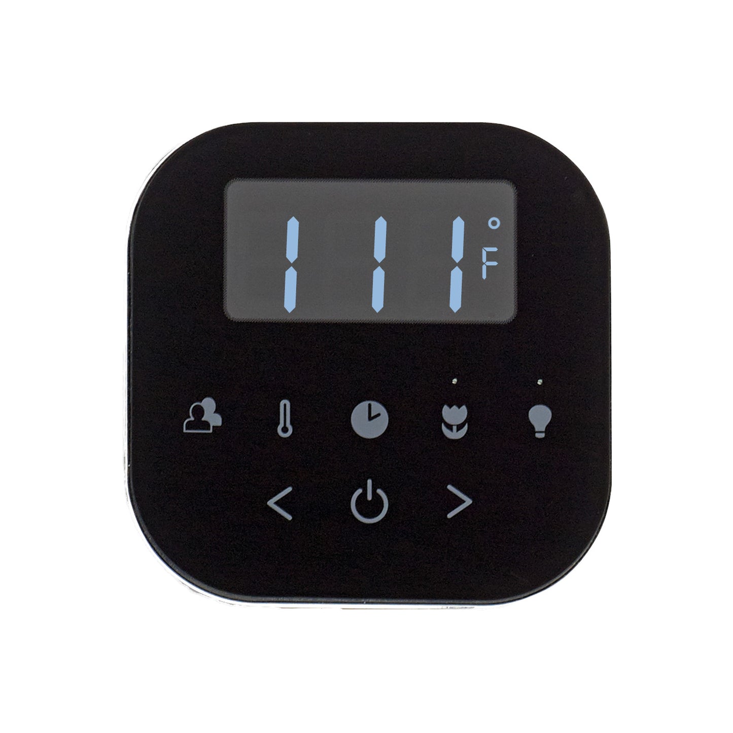 AirTempo Steam Shower Control in Black with Brushed Bronze Bezel