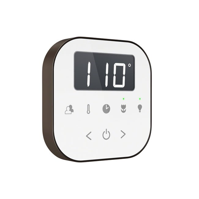 AirTempo Steam Shower Control in White with Oil Rubbed Bronze
