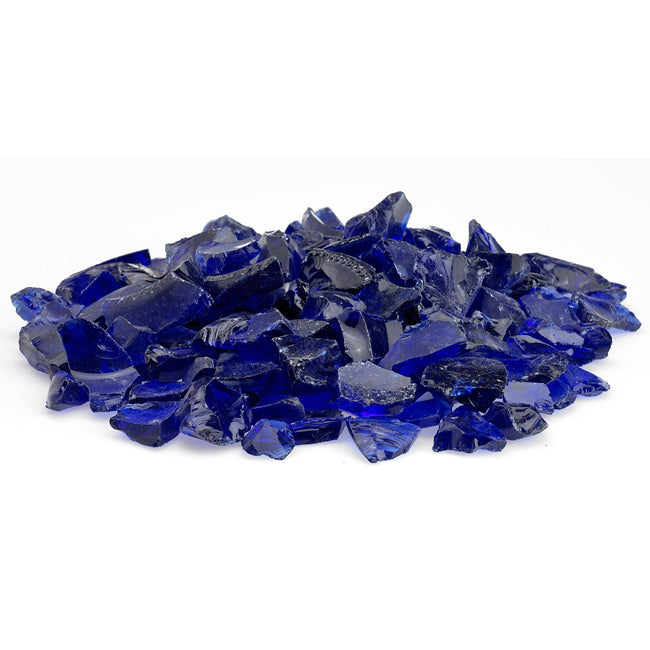 CG-DKBLUE-M-10-J - Dark Blue Recycled Medium Fire Pit Glass