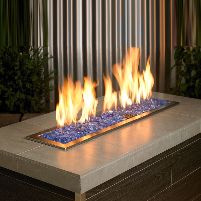 CG-LTBLUE-M-10-J - Light Blue Recycled Medium Fire Pit Glass