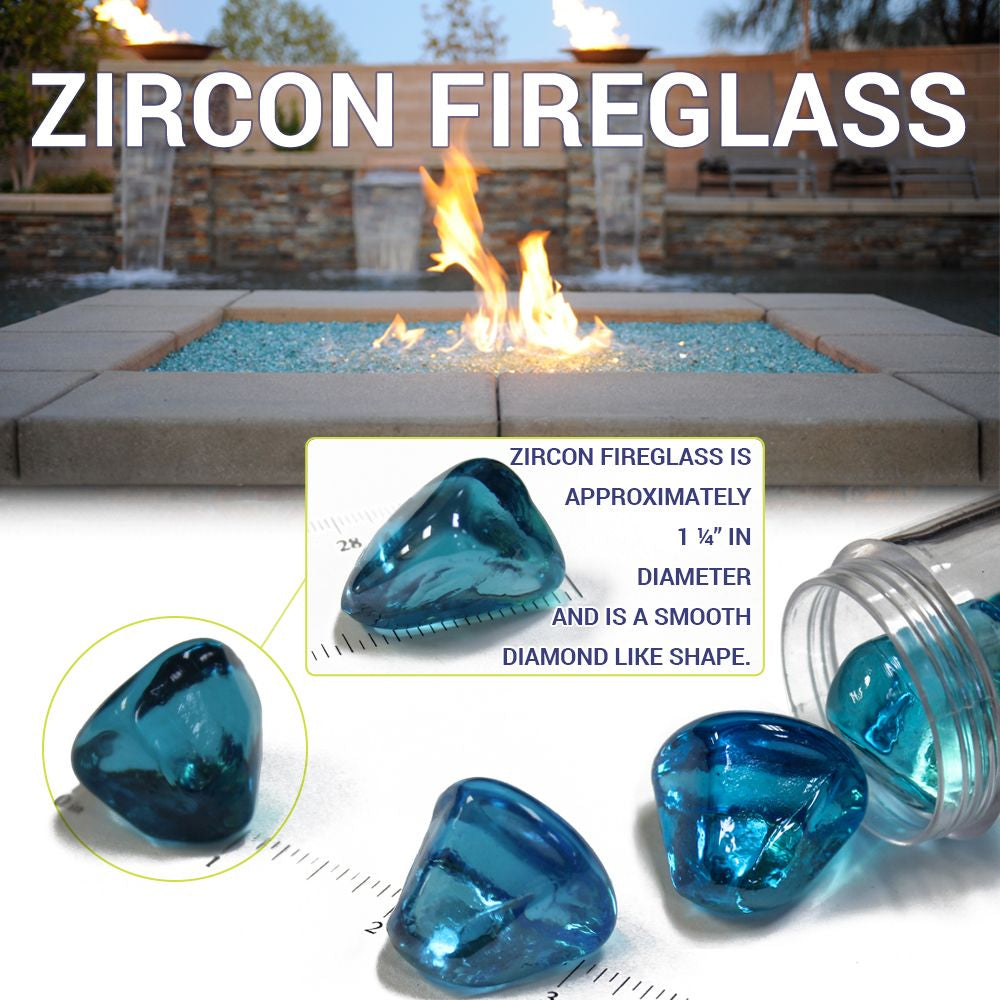 ZIR-MIDBLLST-10-J - Midnight Blue Luster Zircon Fire Pit Glass