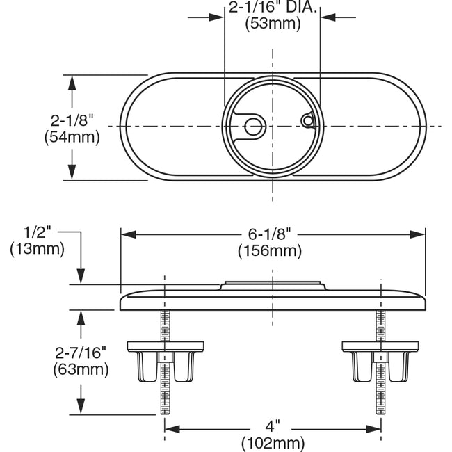 605P400.002 - 4" Deck Plate for Selectronic and Metering Faucets - Chrome