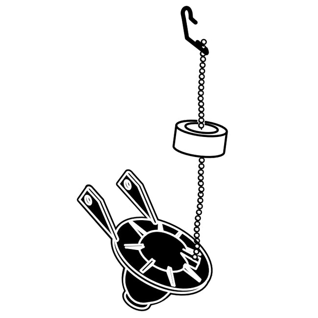 7381129-200.0070A - Flapper and Chain with Float for 2-Inch Flush Valves