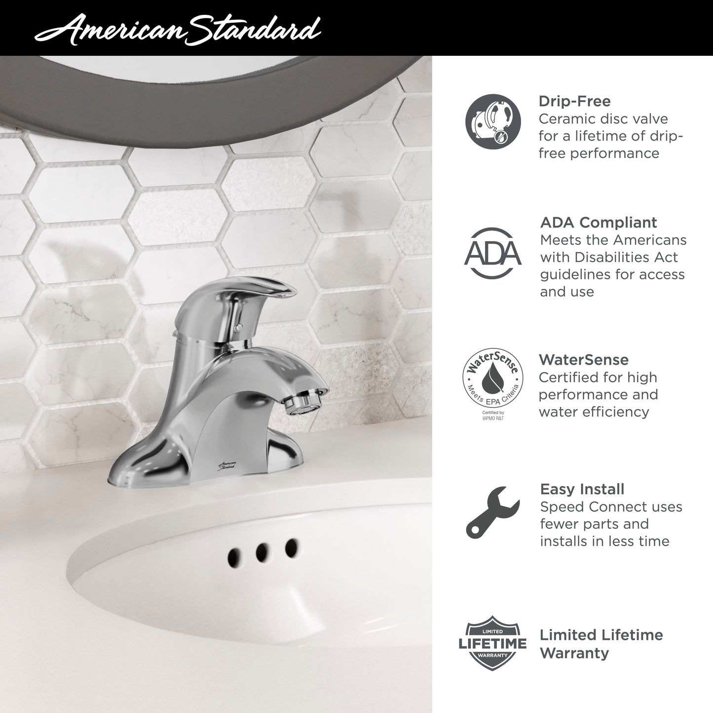 7385004.002 - Reliant 3 4" Centerset Single-Handle Bathroom Faucet Less Drain - Chrome