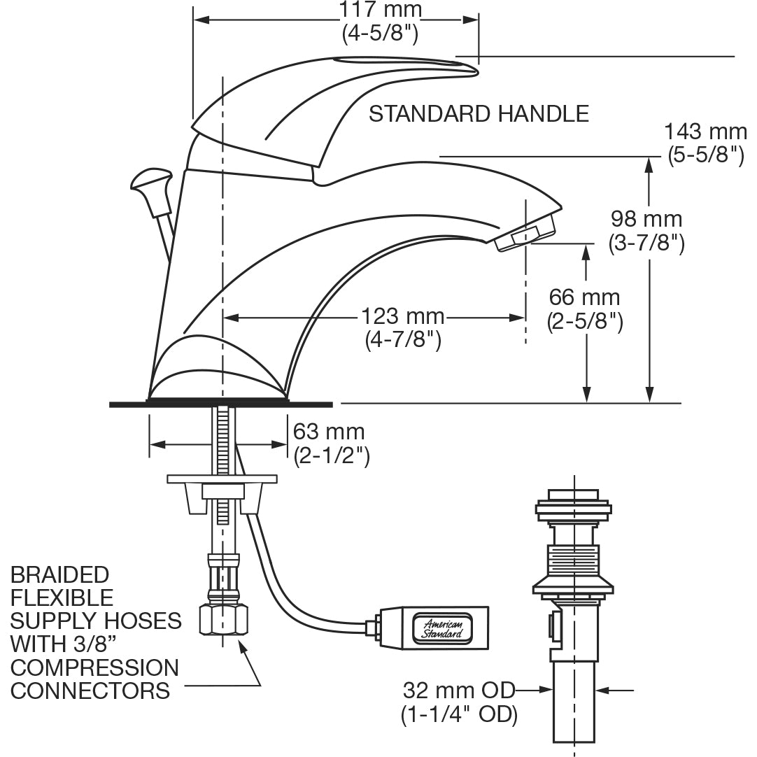 7385000.002 - Reliant 3 4" Centerset Single-Handle Bathroom Faucet with Drain - Chrome