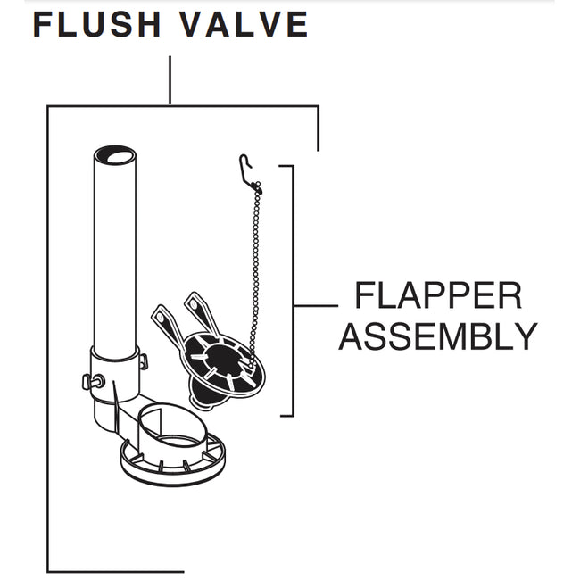 738920-0070A - Cadet 3 Toilet 3" Flapper Assembly
