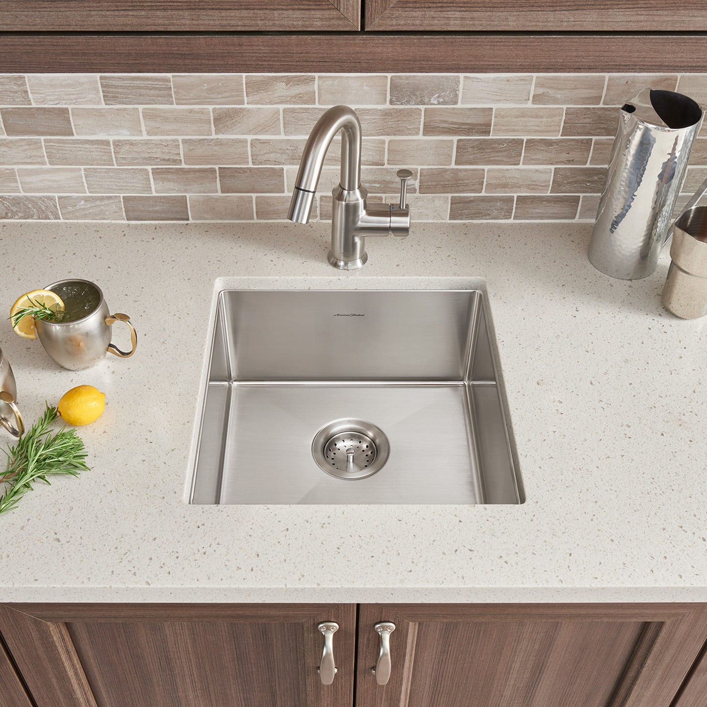 Pekoe 17" x 17" Stainless Steel Undermount Single-Bowl Kitchen Sink