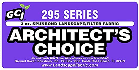 295 Series "Architect's Choice" - 3 oz. Pro Gray Spun-Bond Landscape / Filter Fabric
