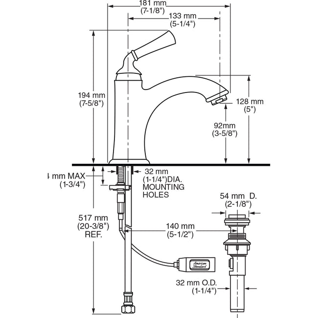 Portsmouth Single Handle Bathroom Faucet in Oil Rubbed Bronze - 7415101.224