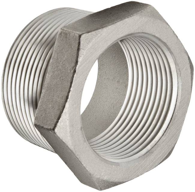 1" x 3/4" Threaded Hex Head Bushing, 316 Stainless Steel