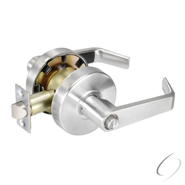 Privacy Augusta Lever Grade 2 Cylindrical Lock Satin Chrome Finish