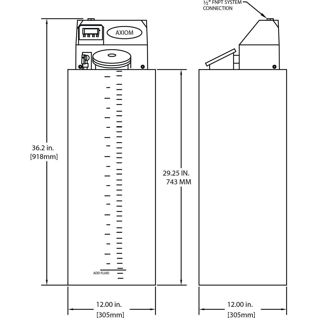 Axiom DMF300 - Pressure Pal Digital Mini System Feeder - 17 Gallon