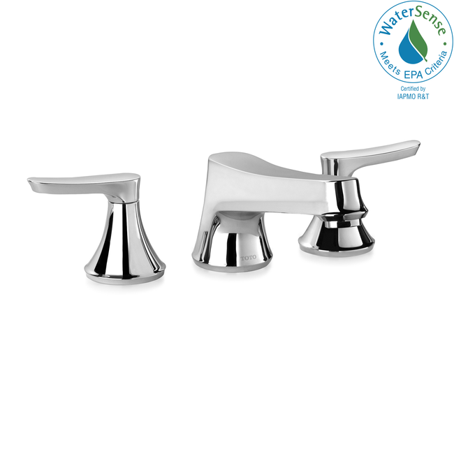 Toto TL230DD#CP - Wyeth Double Handle Widespread Bathroom Faucet with Pop Up Drain- Polished Chrome